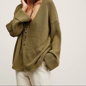Free people la brea vneck sweater